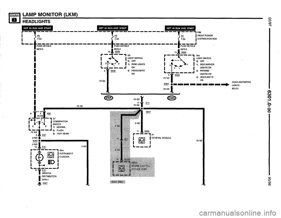 BMW 850csi 1995 E31 Electrical Troubleshooting Manual 