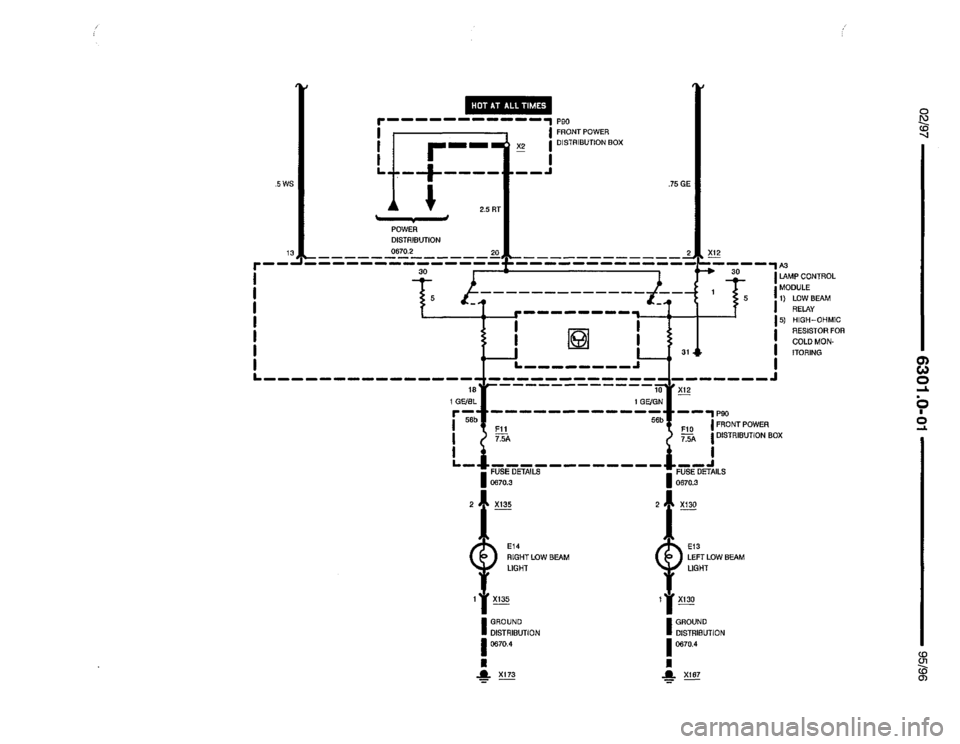 BMW 850csi 1995 E31 Electrical Troubleshooting Manual 