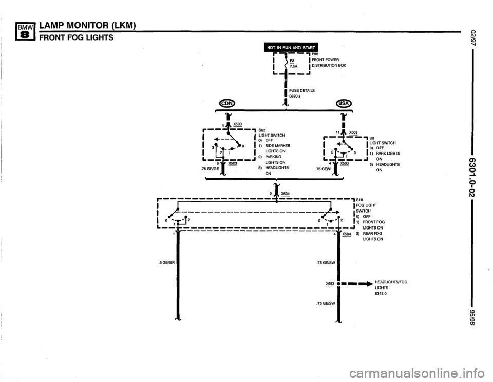 BMW 850csi 1995 E31 Electrical Troubleshooting Manual 