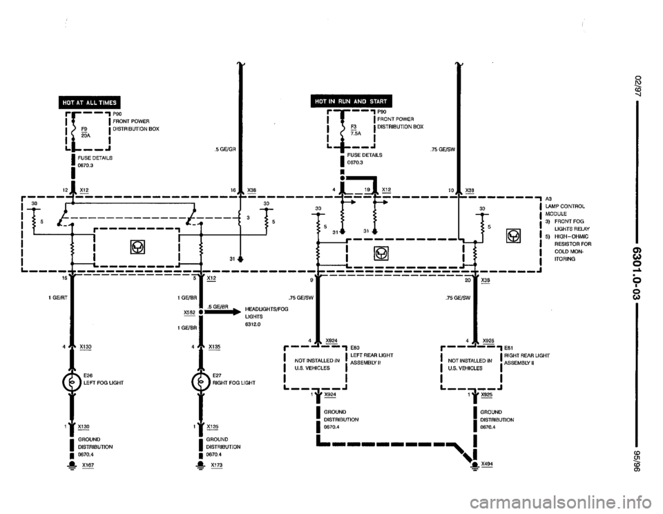 BMW 850csi 1995 E31 Electrical Troubleshooting Manual 