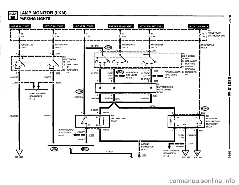 BMW 850csi 1995 E31 Electrical Troubleshooting Manual 