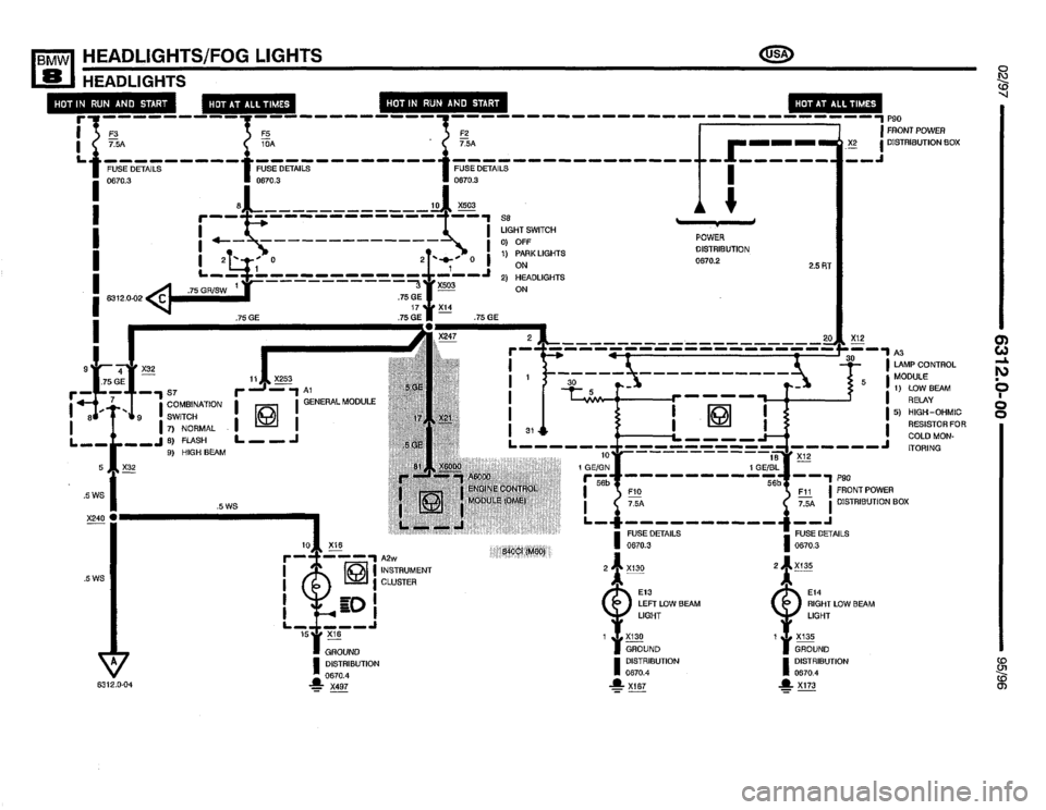 BMW 850csi 1995 E31 Electrical Troubleshooting Manual 