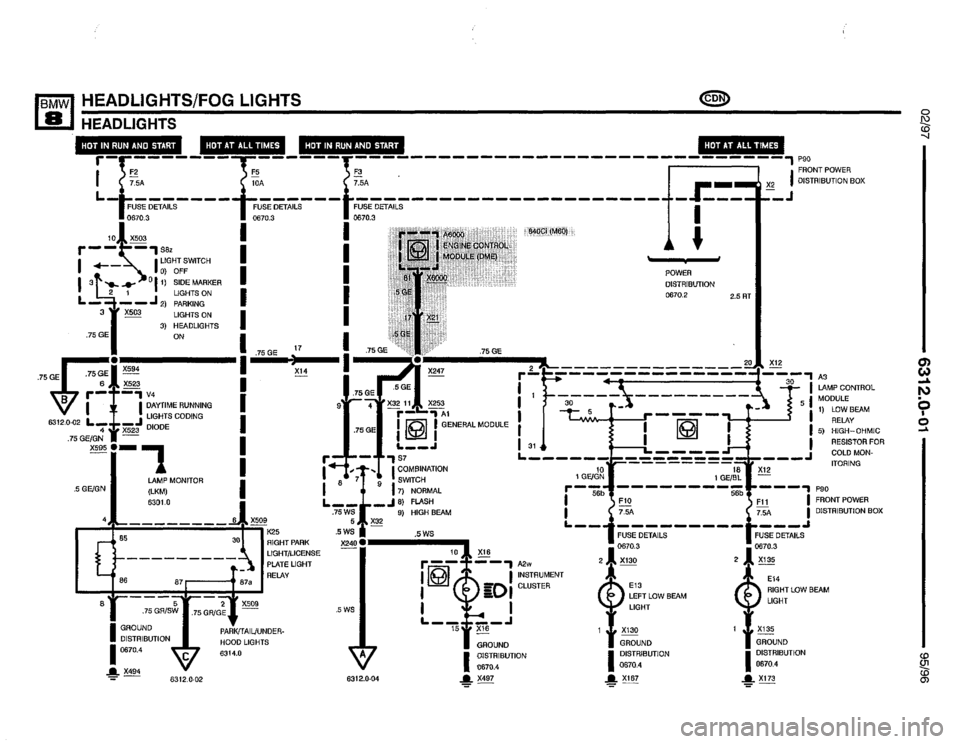 BMW 850csi 1995 E31 Electrical Troubleshooting Manual 