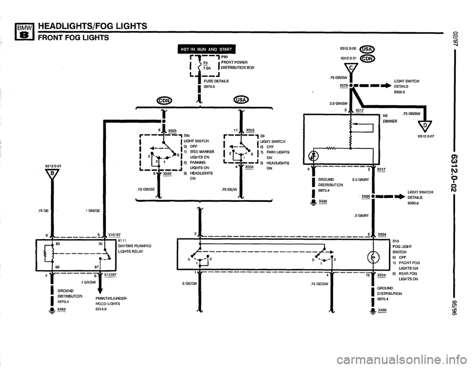 BMW 850csi 1995 E31 Electrical Troubleshooting Manual 