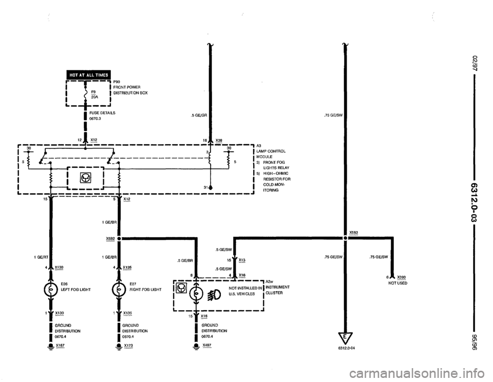 BMW 850csi 1995 E31 Electrical Troubleshooting Manual 