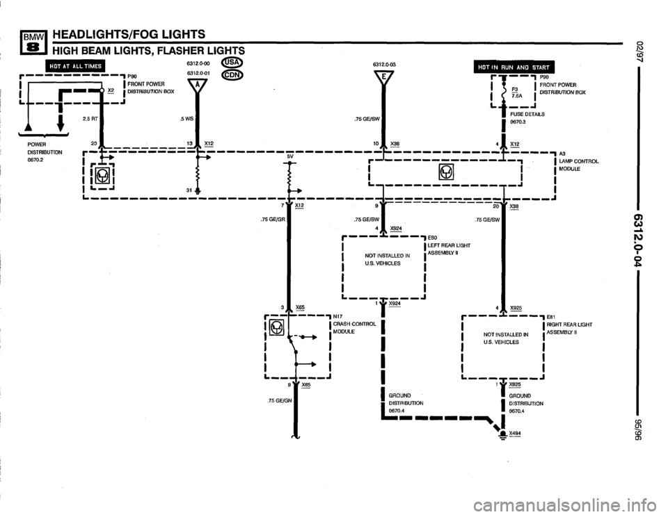BMW 850csi 1995 E31 Electrical Troubleshooting Manual 