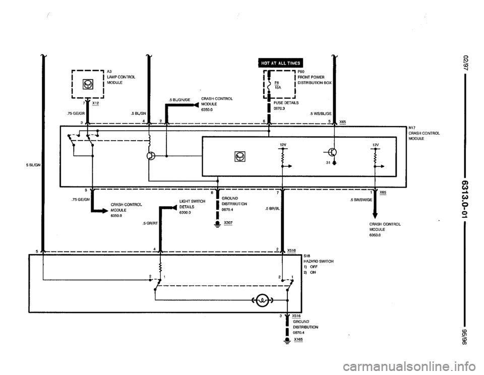 BMW 850csi 1995 E31 Electrical Troubleshooting Manual 