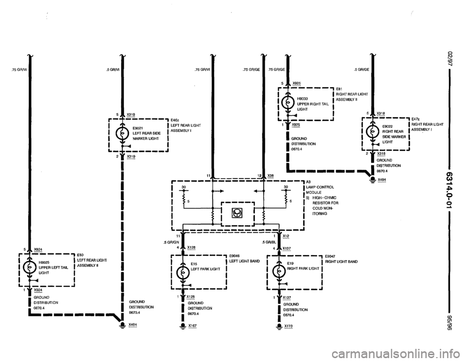 BMW 850csi 1995 E31 Electrical Troubleshooting Manual 