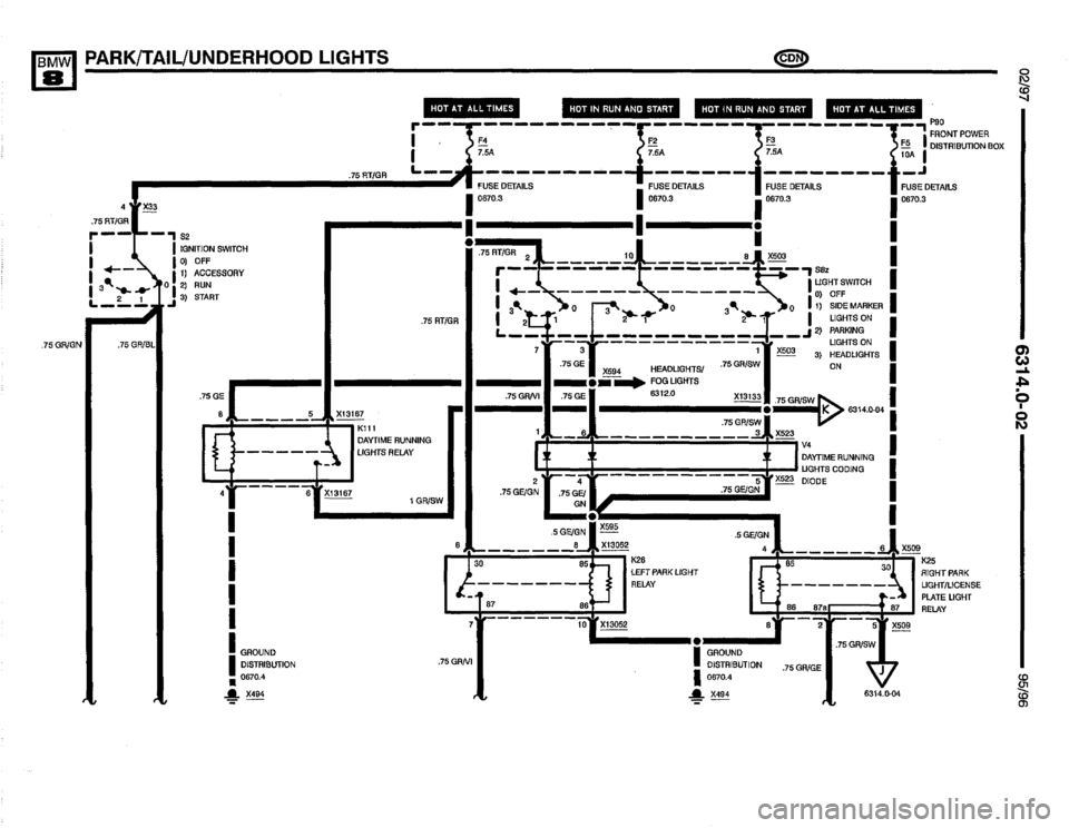 BMW 850csi 1995 E31 Electrical Troubleshooting Manual 