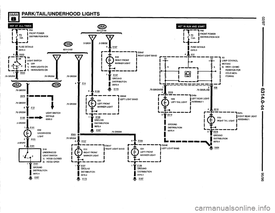 BMW 850csi 1995 E31 Electrical Troubleshooting Manual 