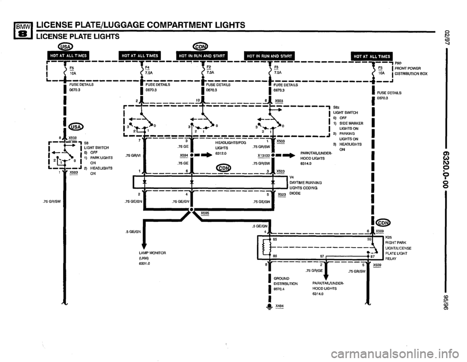 BMW 850csi 1995 E31 Electrical Troubleshooting Manual 