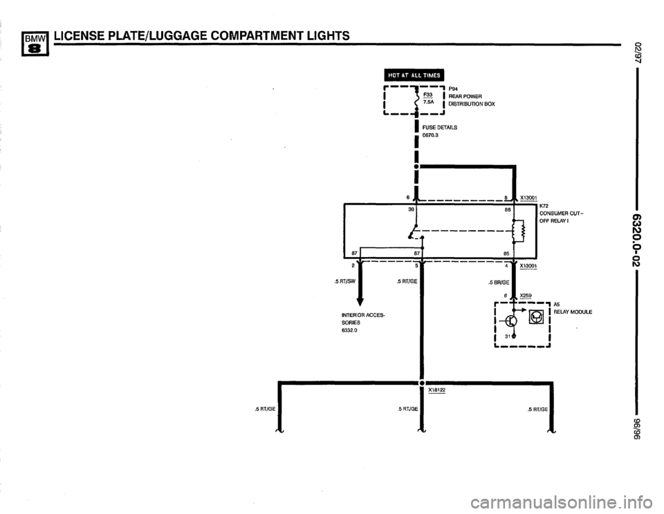 BMW 850csi 1995 E31 Electrical Troubleshooting Manual 