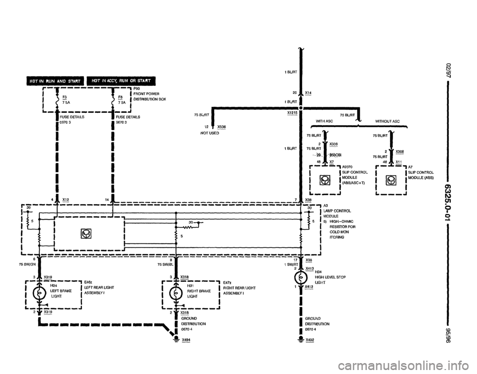 BMW 850csi 1995 E31 Electrical Troubleshooting Manual 