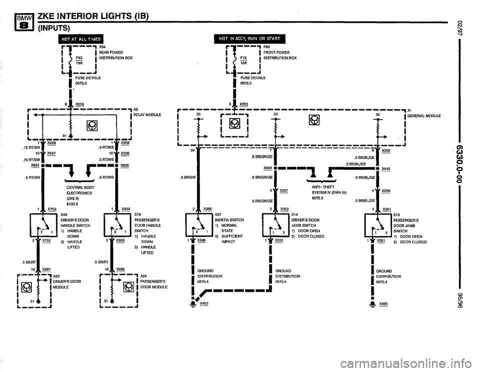 BMW 850csi 1995 E31 Electrical Troubleshooting Manual 
