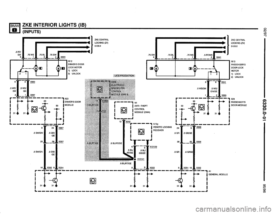 BMW 850csi 1995 E31 Electrical Troubleshooting Manual 
