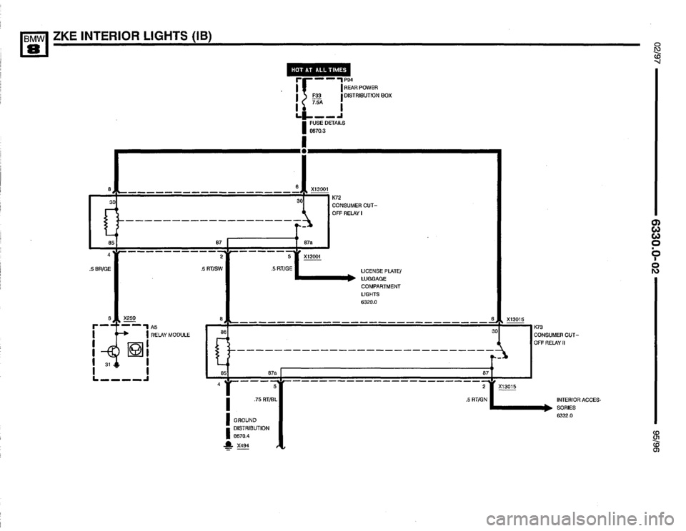 BMW 850csi 1995 E31 Electrical Troubleshooting Manual 