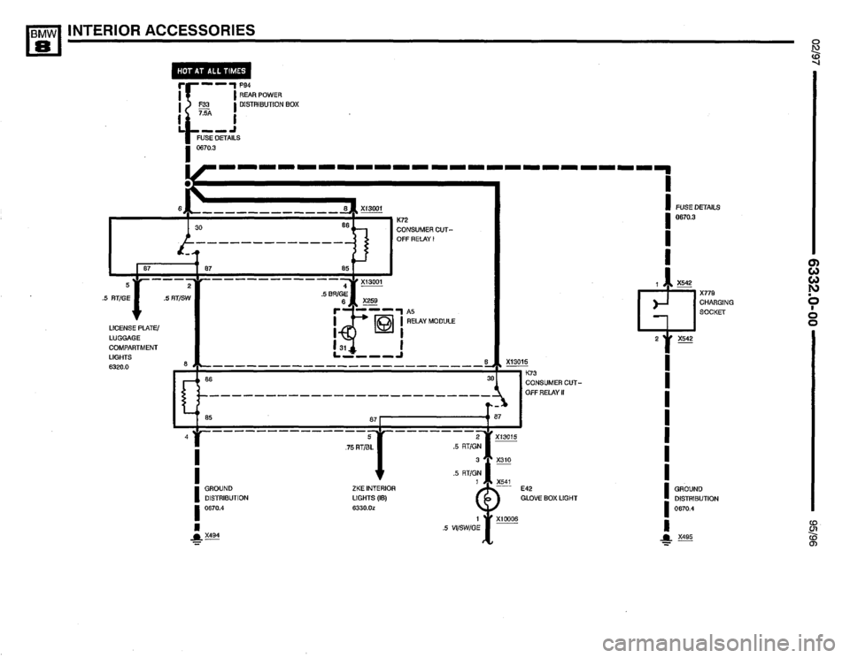 BMW 850csi 1995 E31 Electrical Troubleshooting Manual 