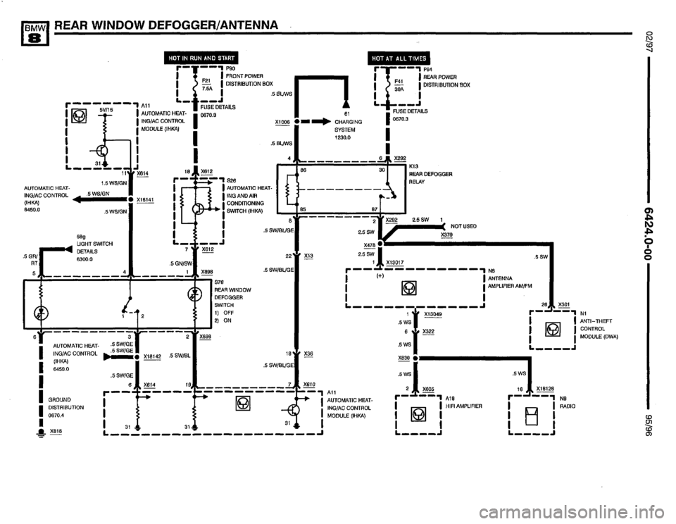 BMW 850csi 1995 E31 Electrical Troubleshooting Manual 