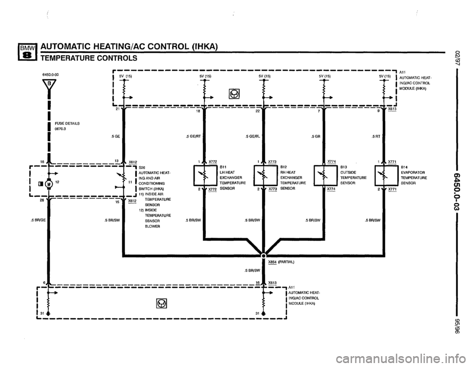 BMW 850csi 1995 E31 Electrical Troubleshooting Manual 