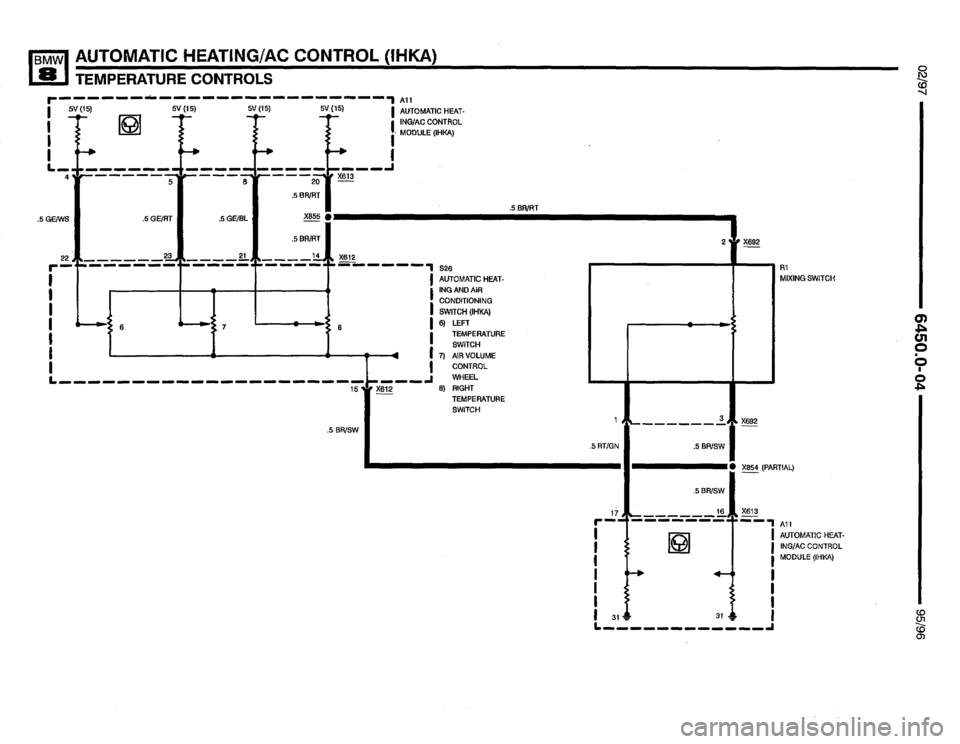 BMW 850csi 1995 E31 Electrical Troubleshooting Manual 