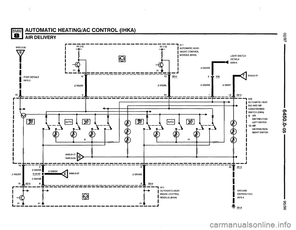 BMW 850csi 1995 E31 Electrical Troubleshooting Manual 