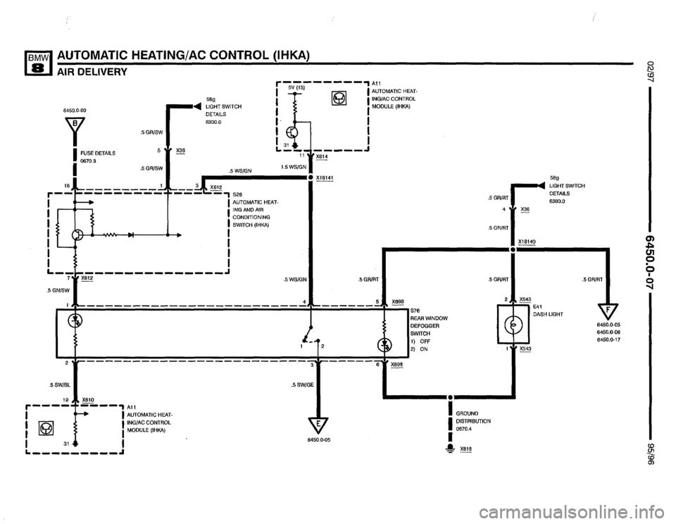 BMW 850csi 1995 E31 Electrical Troubleshooting Manual 