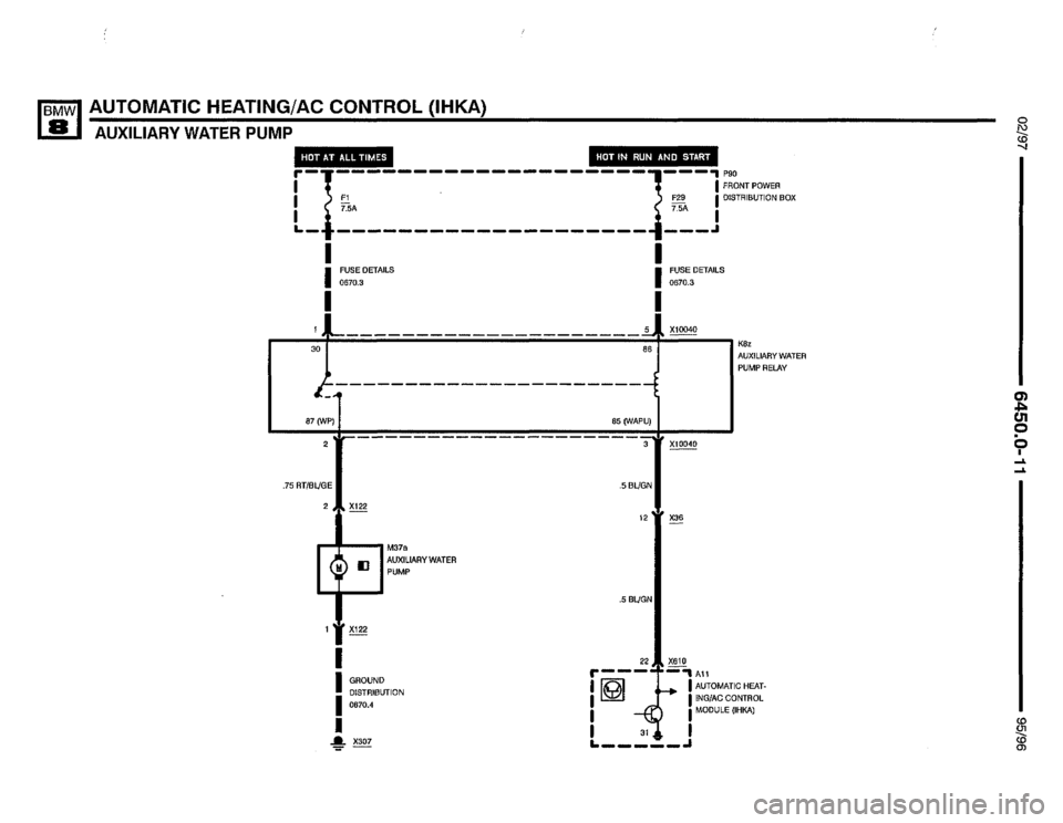 BMW 850csi 1995 E31 Electrical Troubleshooting Manual 
