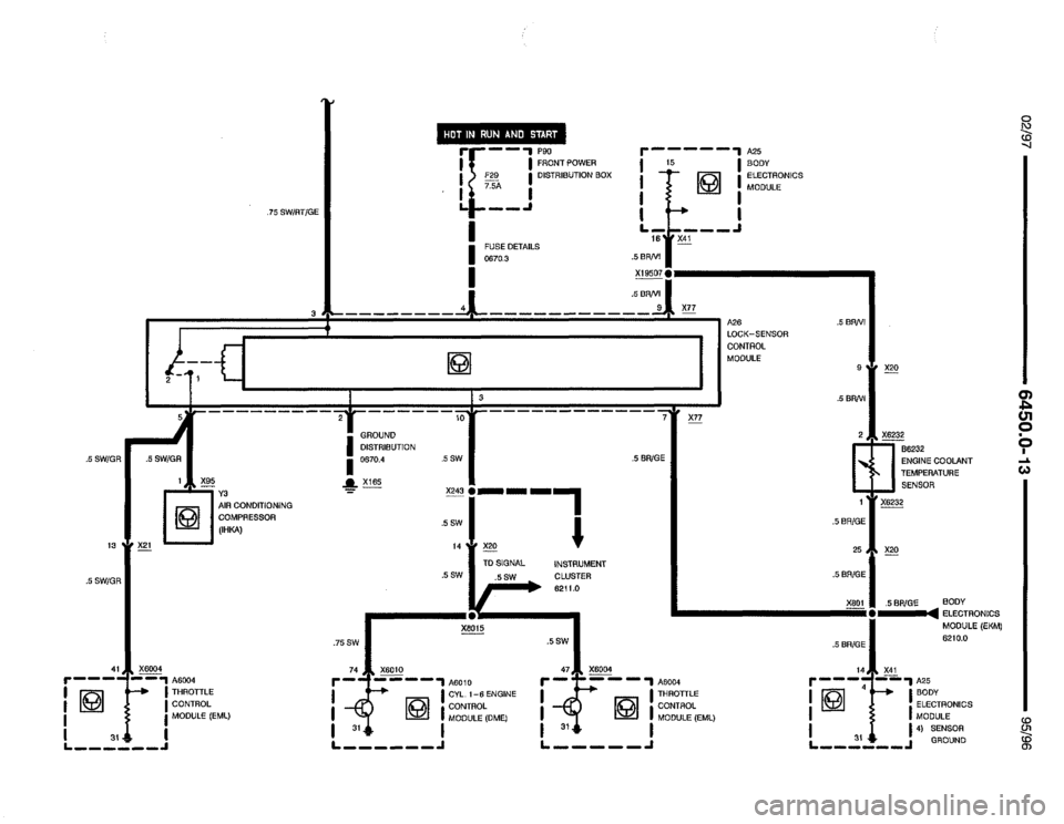 BMW 850csi 1995 E31 Electrical Troubleshooting Manual 