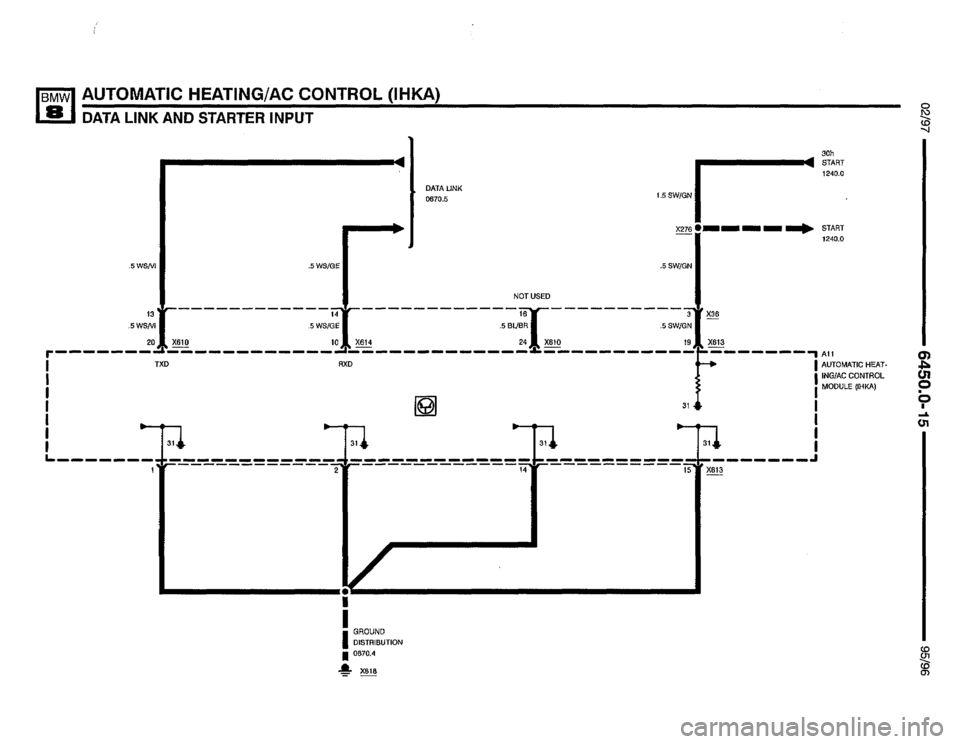 BMW 850csi 1995 E31 Electrical Troubleshooting Manual 