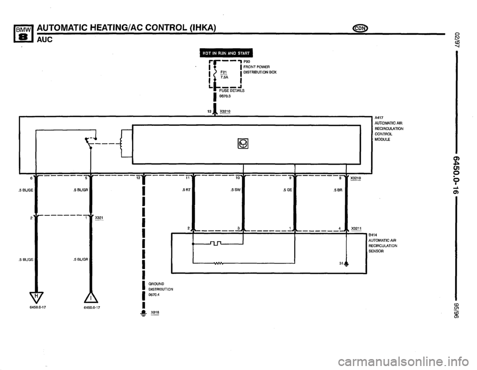 BMW 850csi 1995 E31 Electrical Troubleshooting Manual 