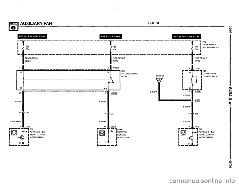 BMW 850csi 1995 E31 Electrical Troubleshooting Manual 
