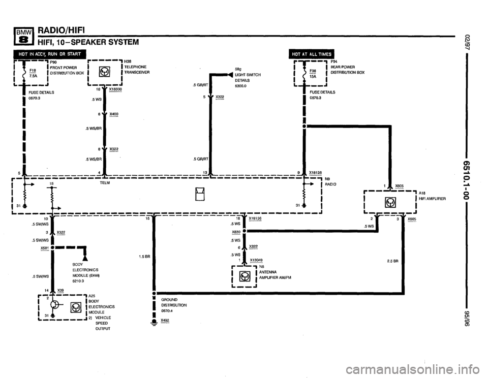 BMW 850csi 1995 E31 Electrical Troubleshooting Manual 