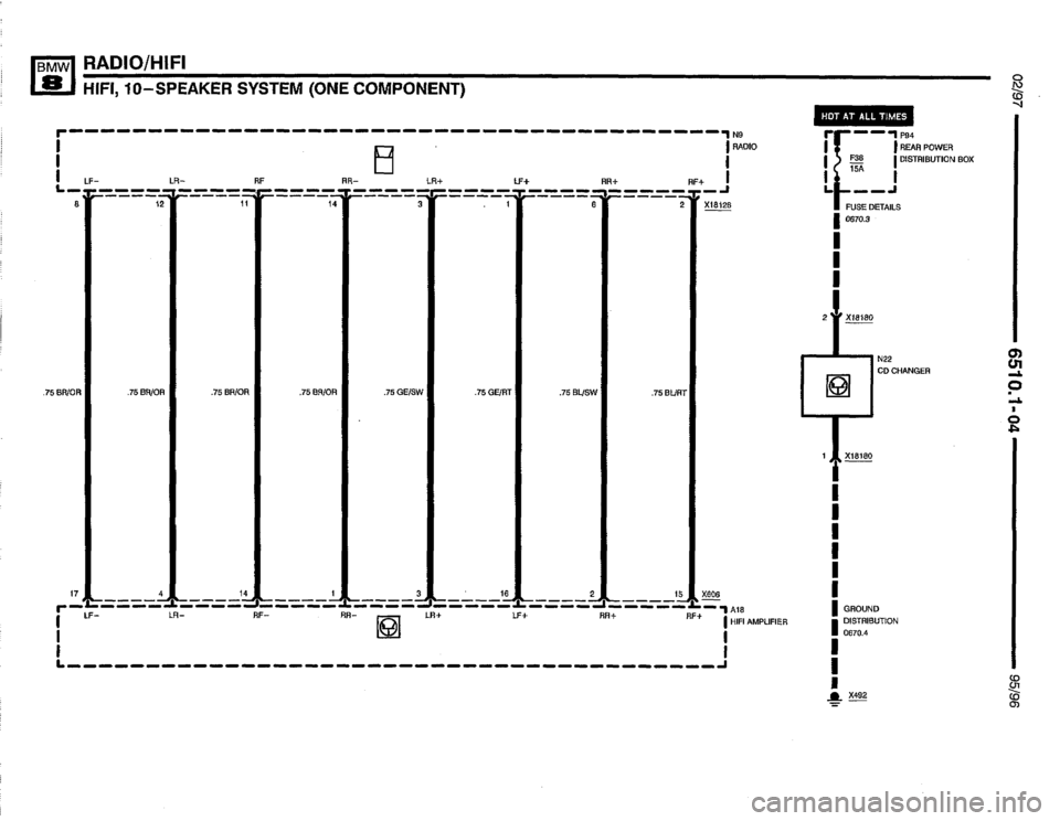 BMW 850csi 1995 E31 Electrical Troubleshooting Manual 