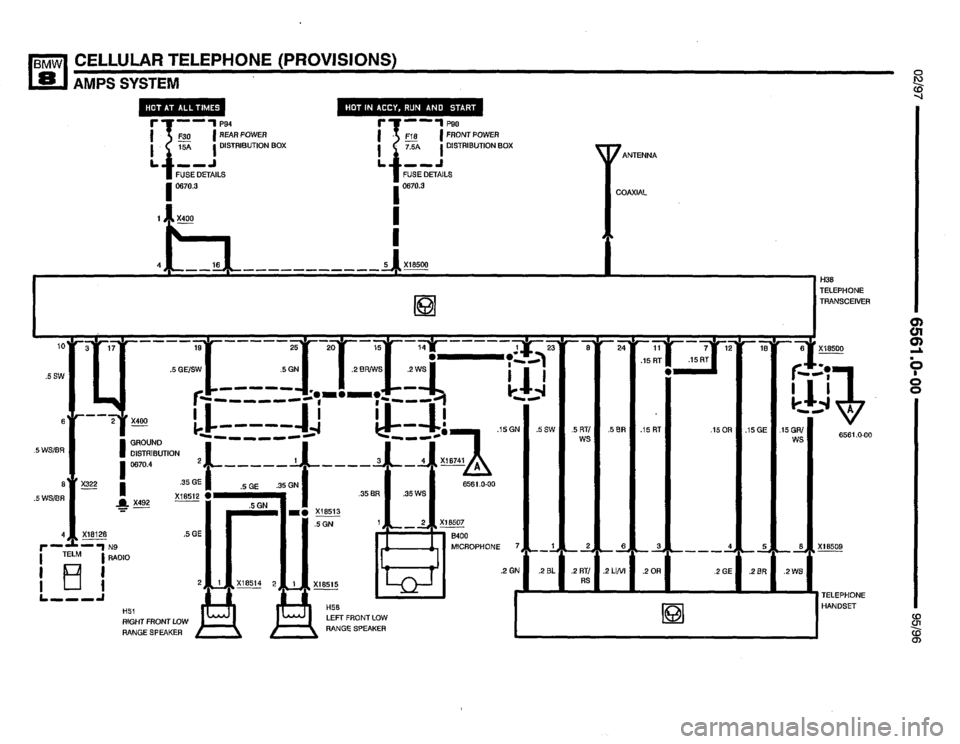 BMW 850csi 1995 E31 Electrical Troubleshooting Manual 