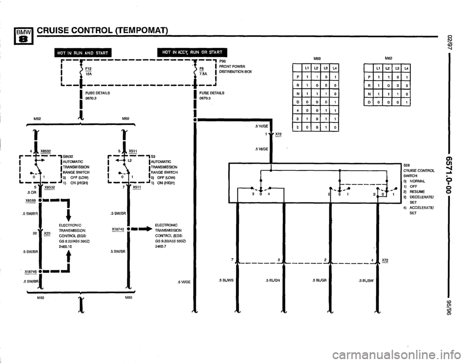 BMW 850csi 1995 E31 Electrical Troubleshooting Manual 