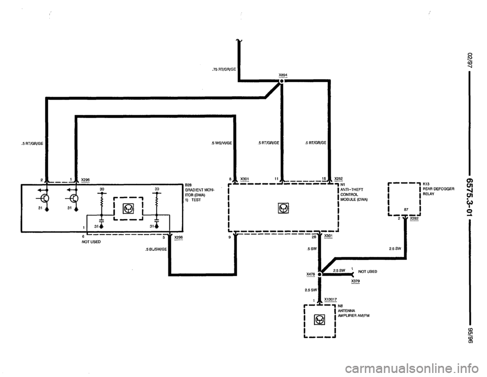 BMW 850csi 1995 E31 Electrical Troubleshooting Manual 