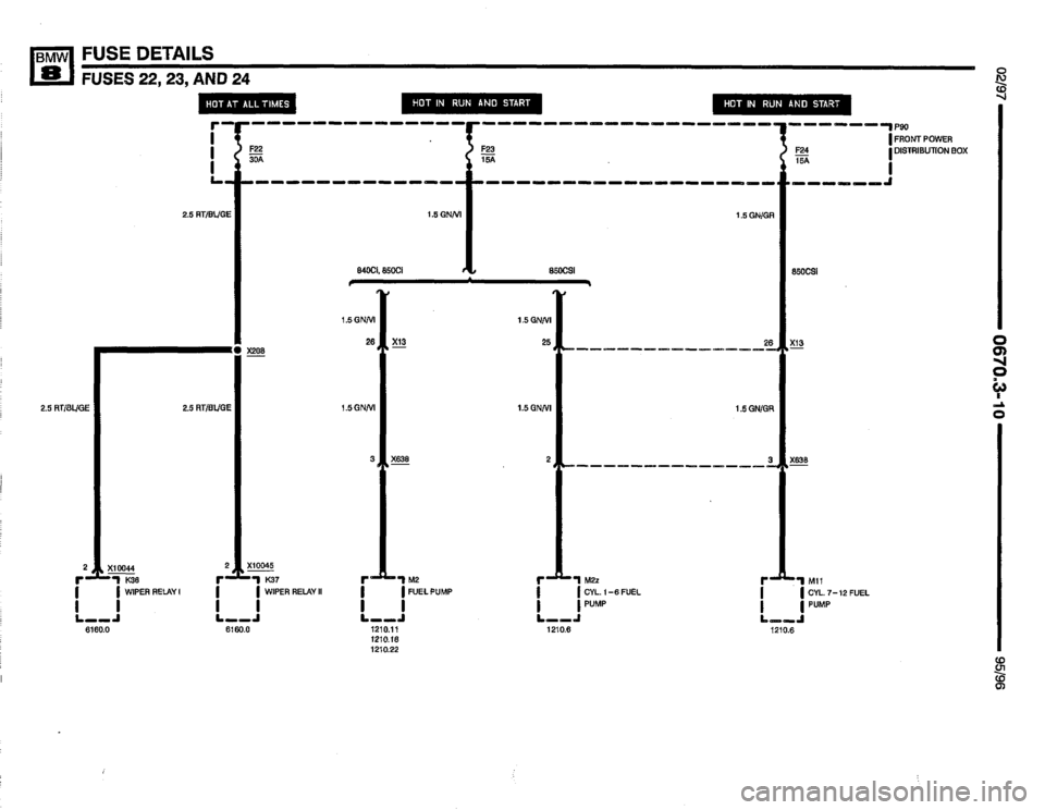 BMW 850csi 1995 E31 Electrical Troubleshooting Manual 