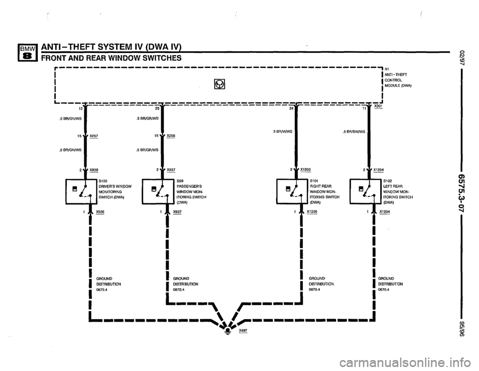 BMW 850csi 1995 E31 Electrical Troubleshooting Manual 