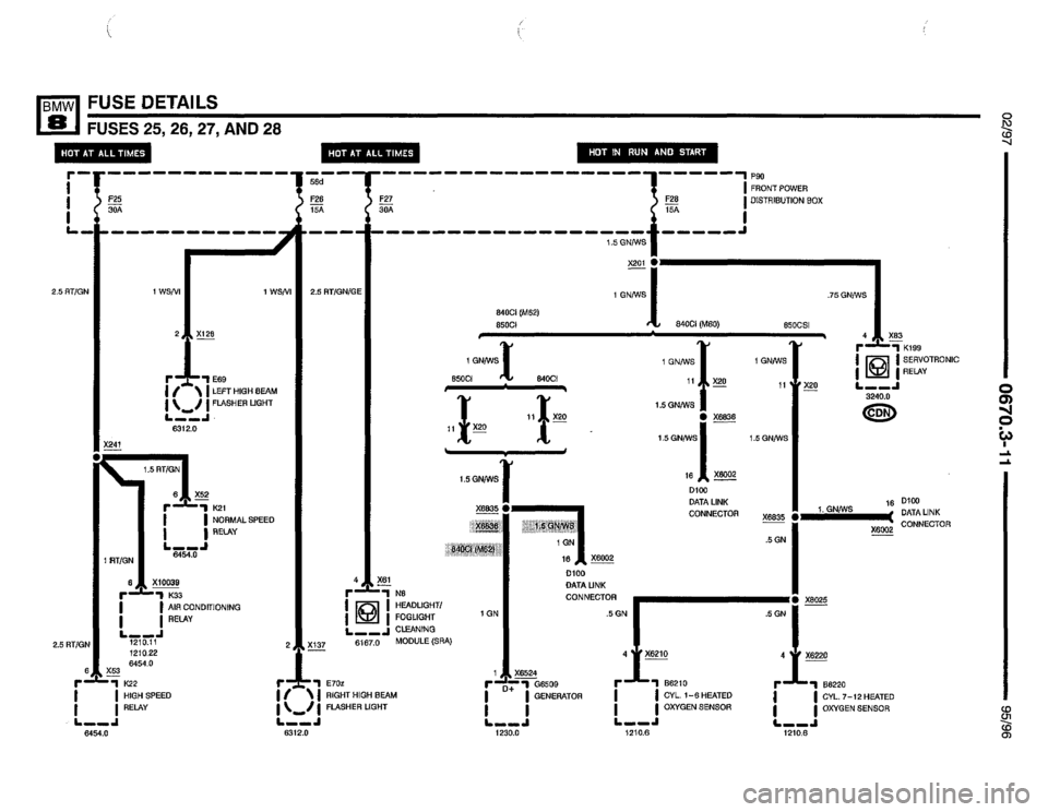 BMW 850csi 1995 E31 Electrical Troubleshooting Manual 