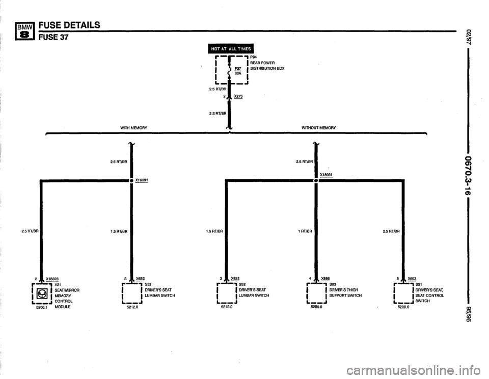 BMW 850csi 1995 E31 Electrical Troubleshooting Manual 
