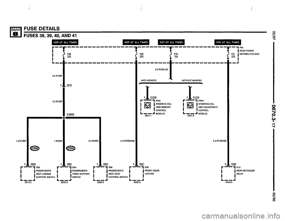 BMW 850csi 1995 E31 Electrical Troubleshooting Manual 