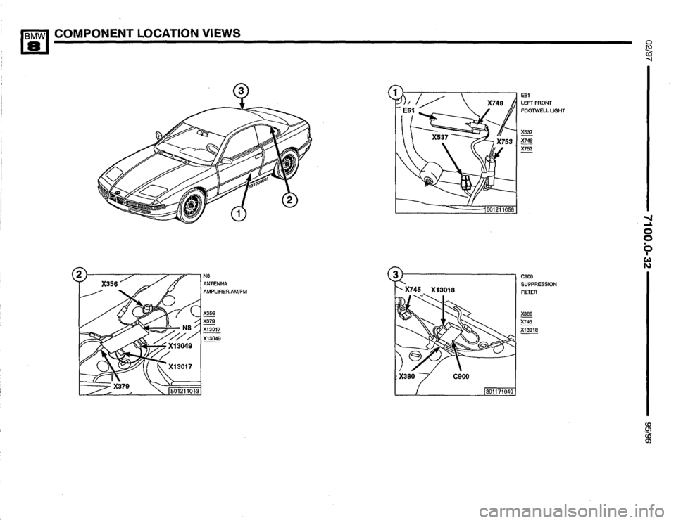 BMW 850csi 1995 E31 Electrical Troubleshooting Manual 