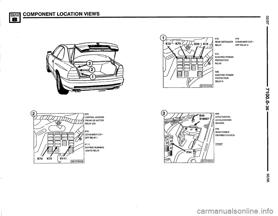 BMW 850csi 1995 E31 Electrical Troubleshooting Manual 