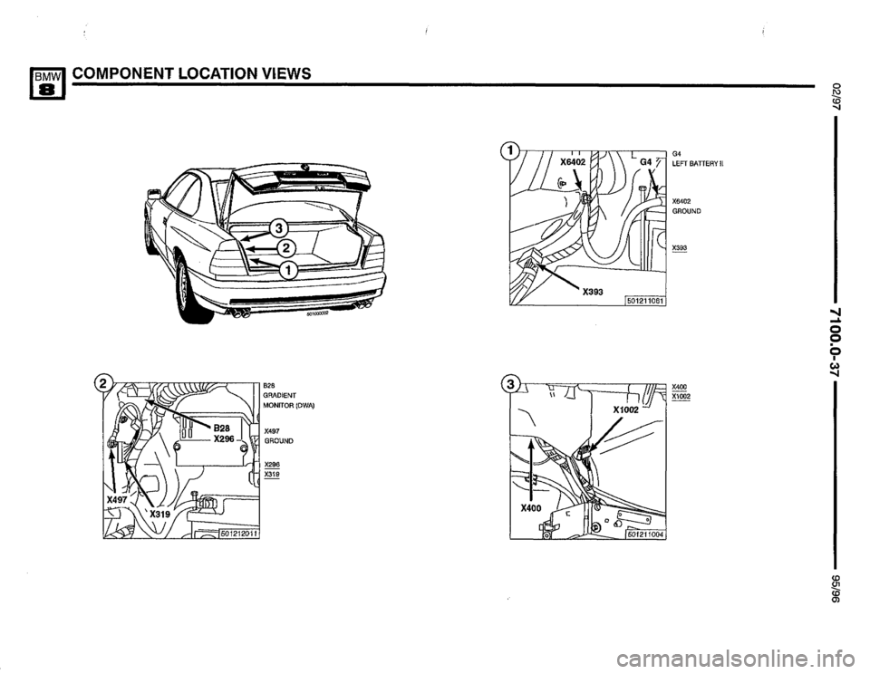 BMW 850csi 1995 E31 Electrical Troubleshooting Manual 