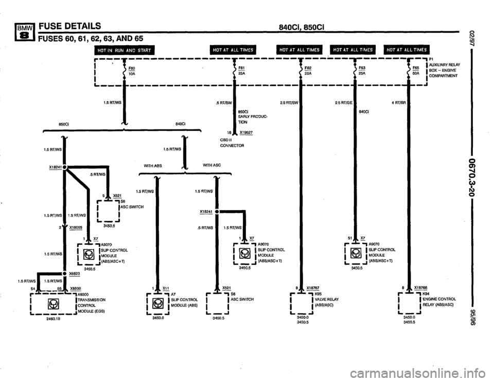 BMW 850csi 1995 E31 Electrical Troubleshooting Manual 