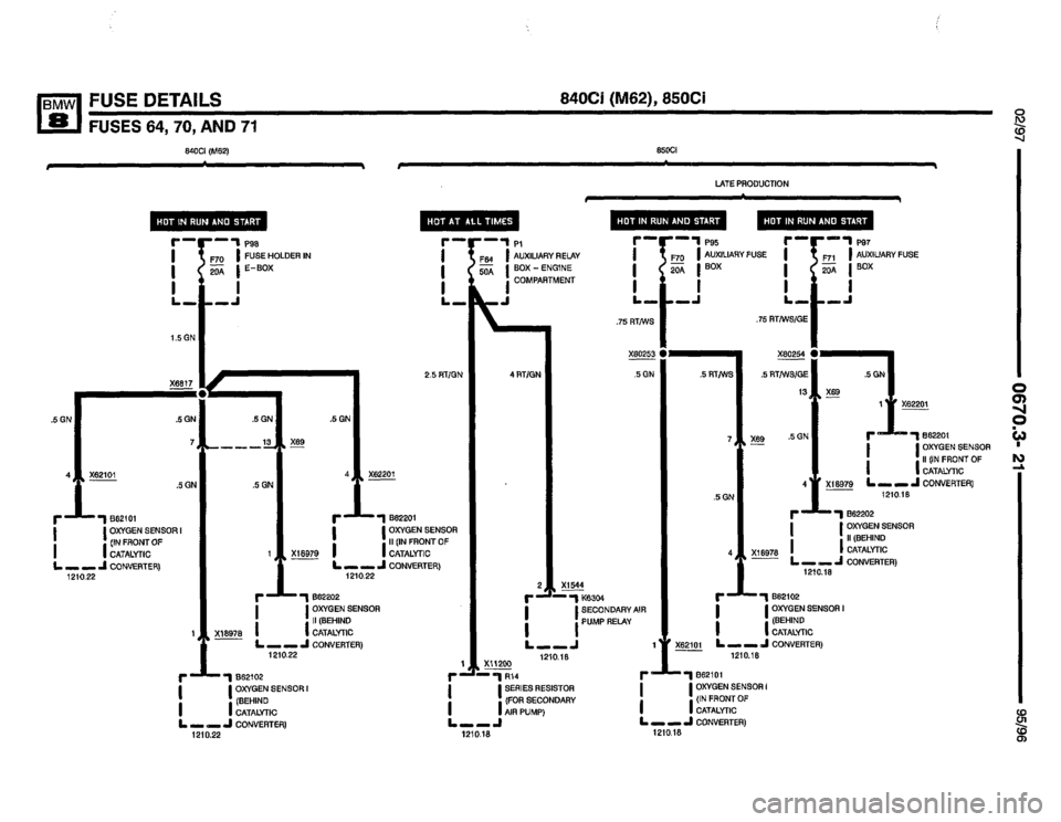 BMW 850csi 1995 E31 Electrical Troubleshooting Manual 
