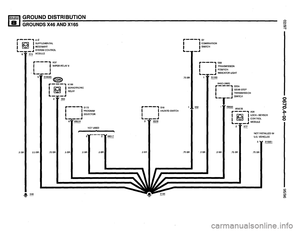 BMW 850csi 1995 E31 Electrical Troubleshooting Manual 