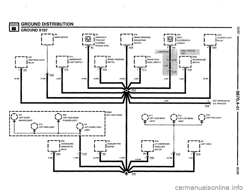 BMW 850csi 1995 E31 Electrical Troubleshooting Manual 