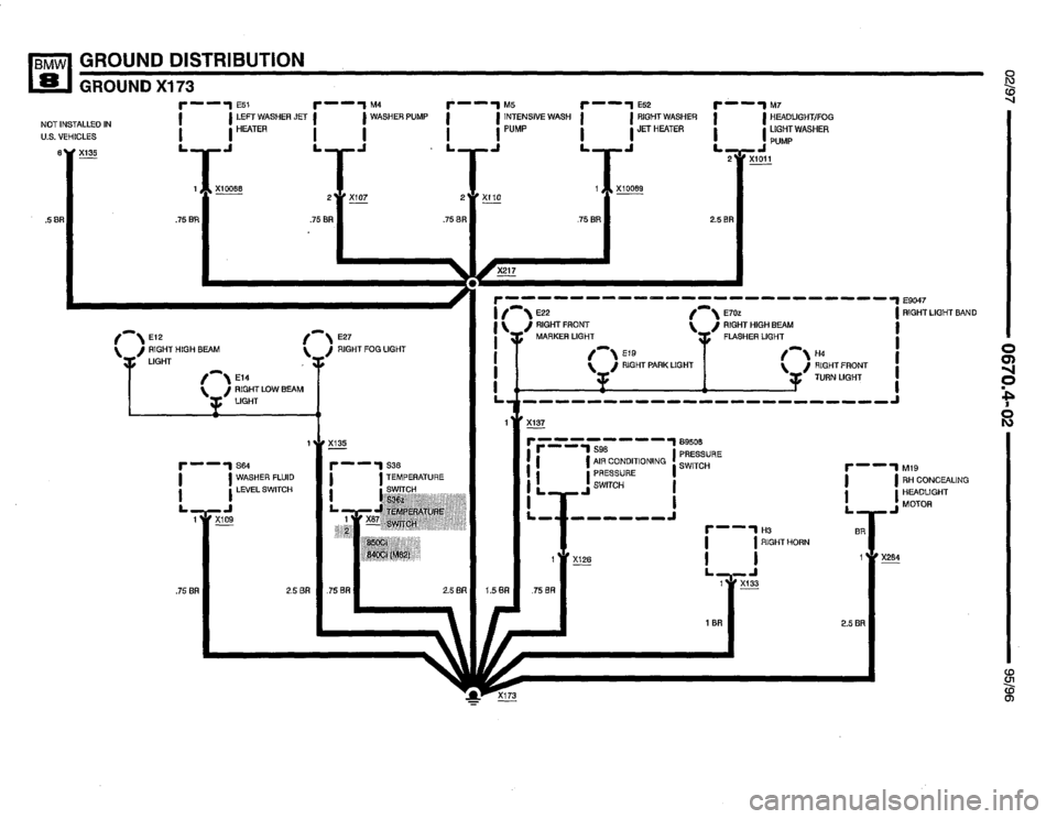 BMW 850csi 1995 E31 Electrical Troubleshooting Manual 