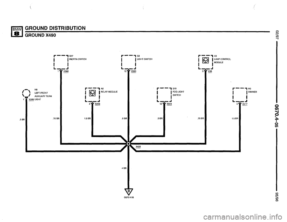 BMW 850csi 1995 E31 Electrical Troubleshooting Manual 